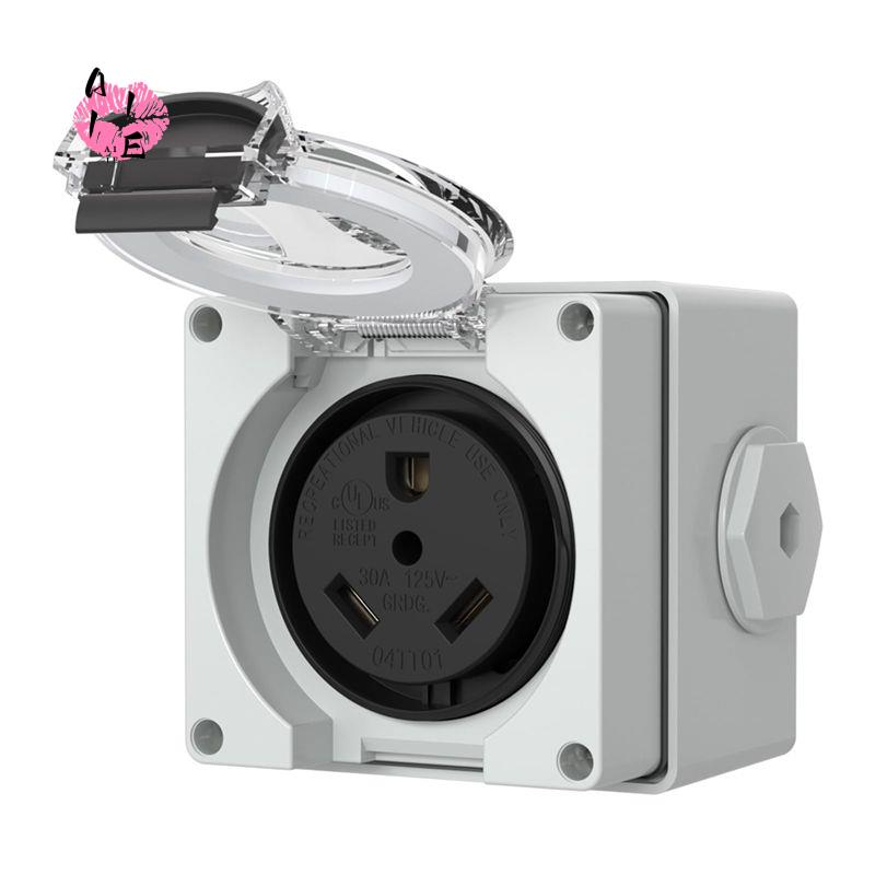 Outdoor Power Receptacle Box - A11E-30Amp Power Outlet Box,125Volt NEMA TT-30R