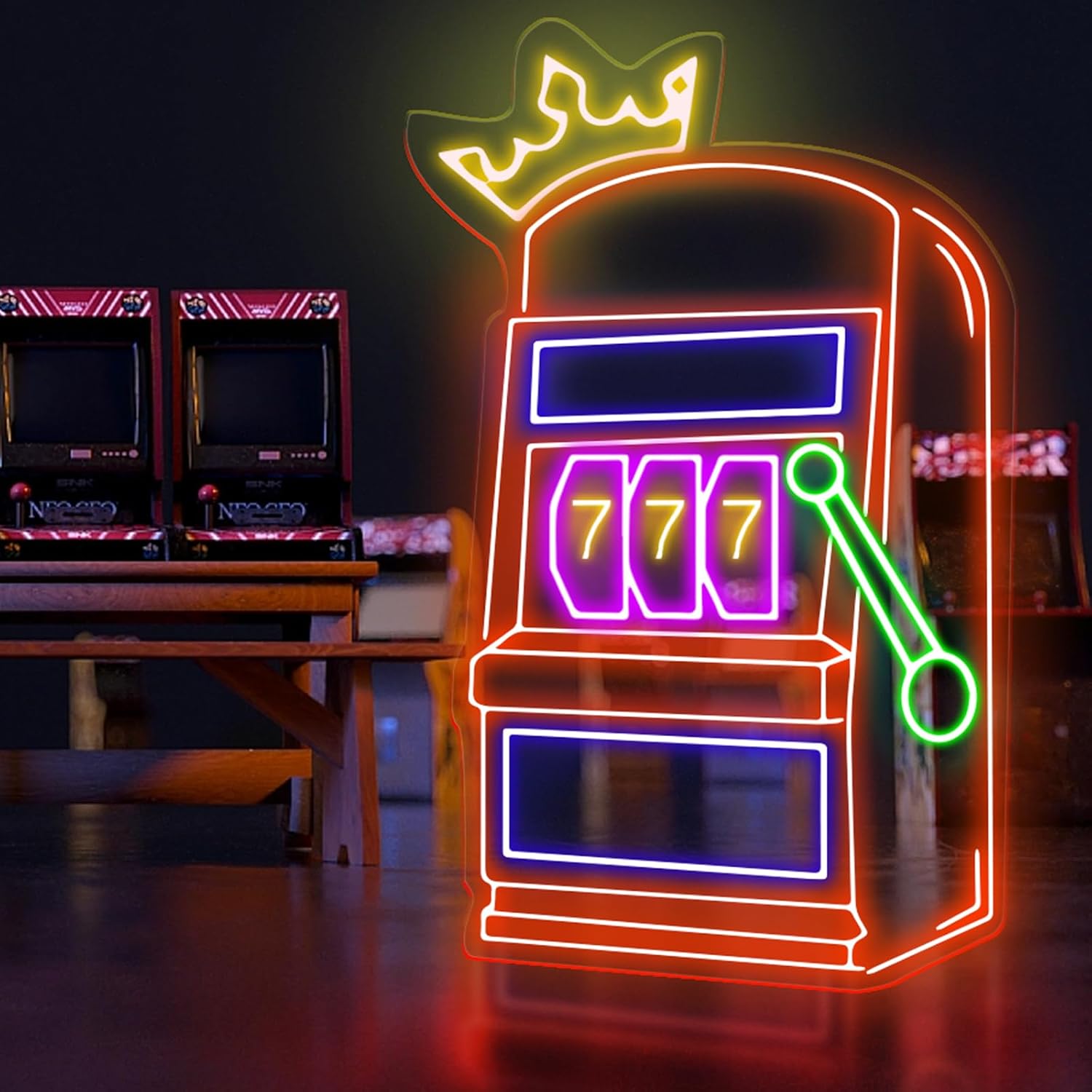 Slot Machine Neon Sign Game Ic - Outdoor Power Garage incelemesi ve fiyatı