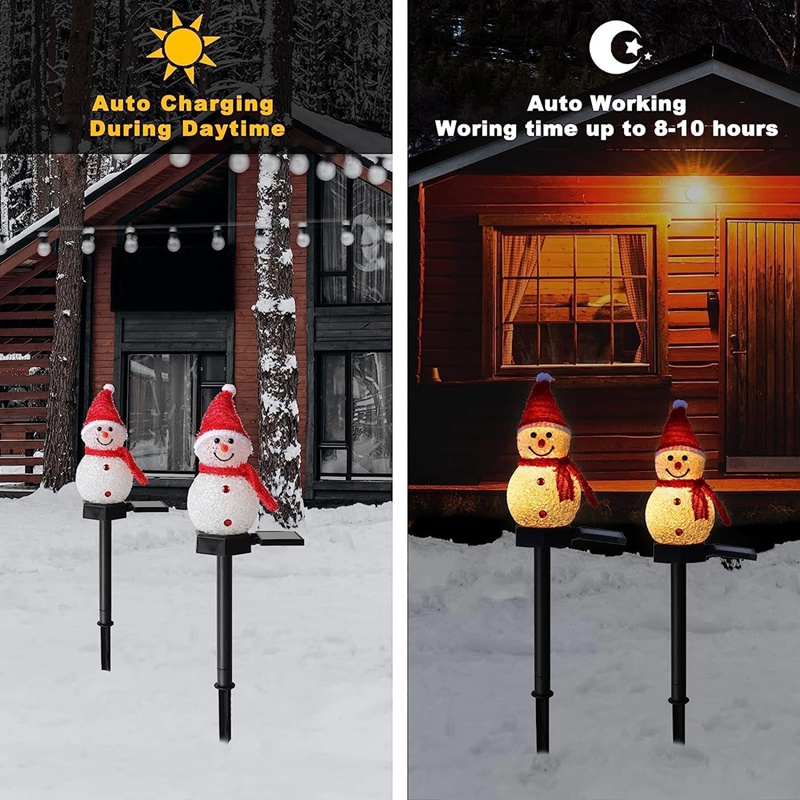 LED Snowman Solar Garden Light - Outdoor Power For Xmas Lights incelemesi ve fiyatı