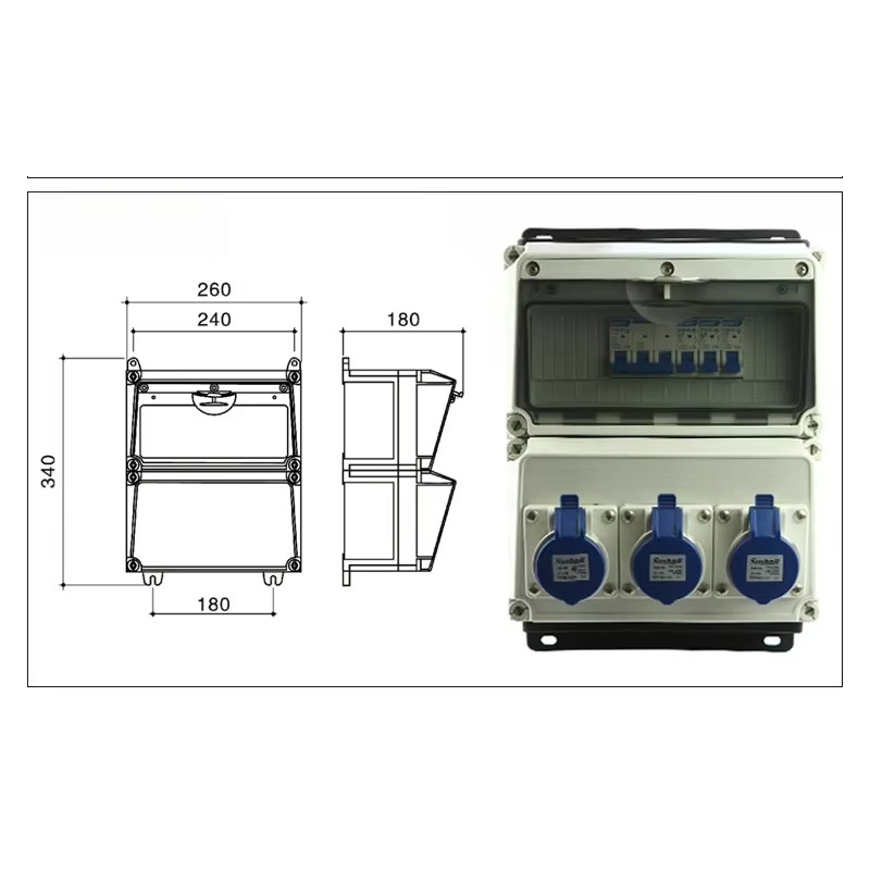 32A IP65 waterproof outdoor pl - Outdoor Power Distribution Board incelemesi ve fiyatı