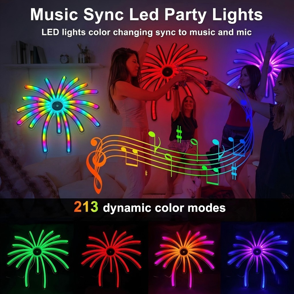 RGB Fireworks Neon Sign LED Li - Outdoor Power For Xmas Lights incelemesi ve fiyatı