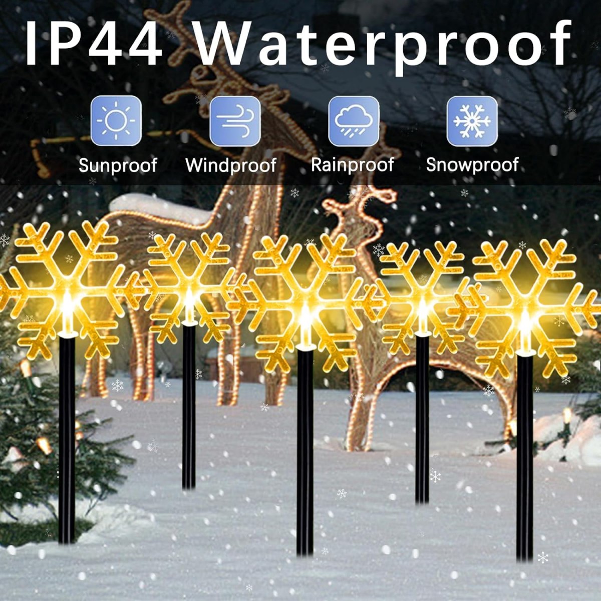 5Pcs Christmas Pathway Lights  - Outdoor Power For Xmas Lights incelemesi ve fiyatı