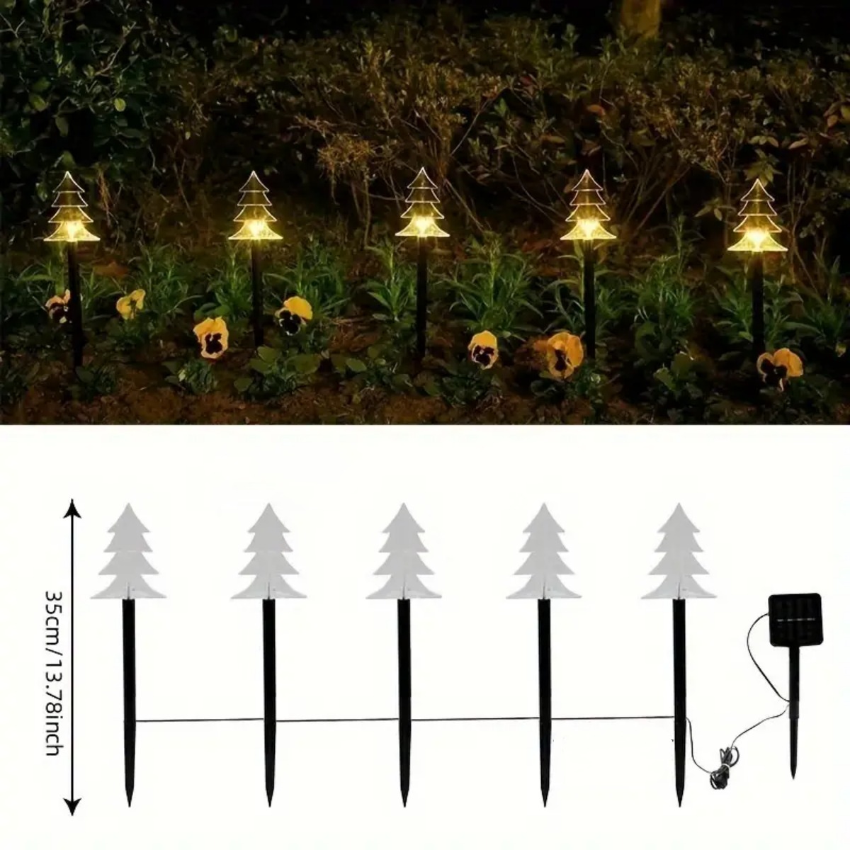 5Pcs Christmas Pathway Lights  - Outdoor Power For Xmas Lights incelemesi ve fiyatı