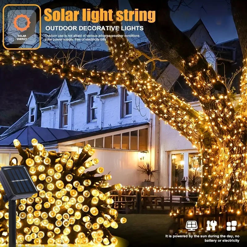 5M-32M LED Solar String Lights - Outdoor Power For Xmas Lights incelemesi ve fiyatı