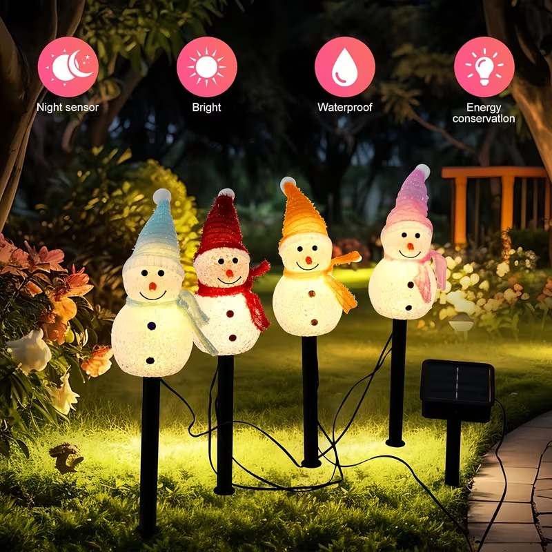 1-4PCS Christmas Solar Powered - Outdoor Power For Christmas Lights incelemesi ve fiyatı