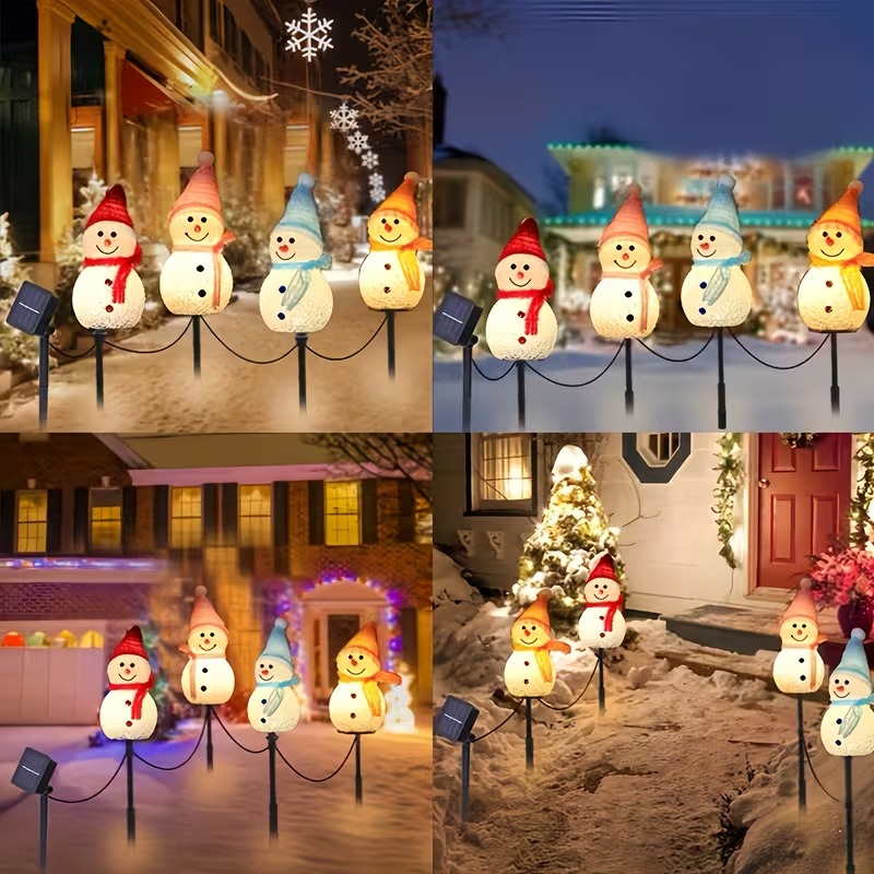1-4PCS Christmas Solar Powered - Outdoor Power For Christmas Lights incelemesi ve fiyatı