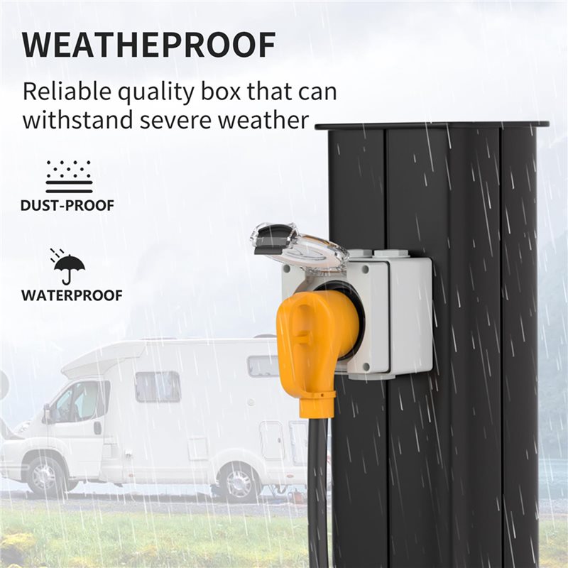 2X 30Amp Power Outlet Box,125V - Outdoor Power Receptacle Box incelemesi ve fiyatı