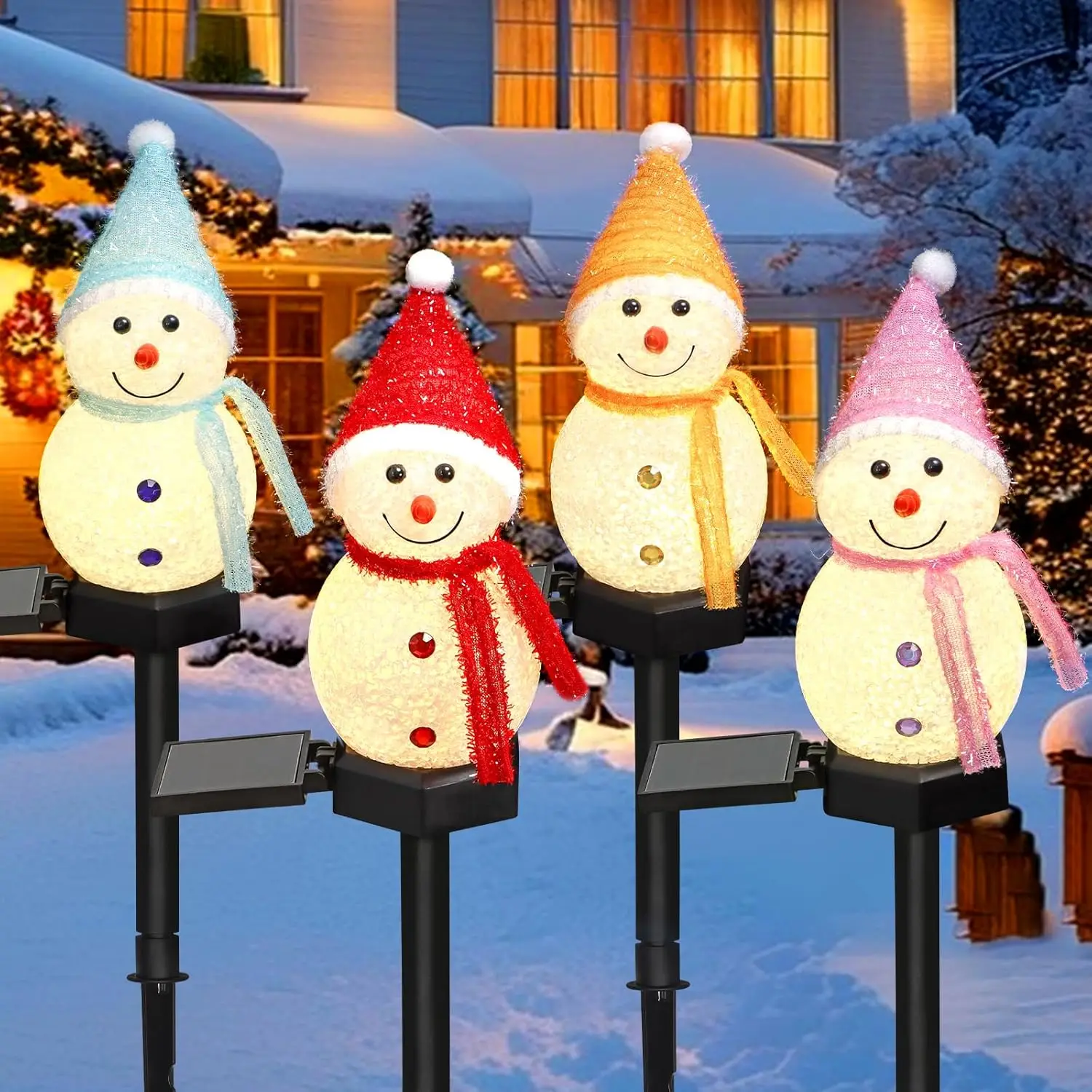 LED Snowman Solar Garden Light - Outdoor Power For Xmas Lights incelemesi ve fiyatı