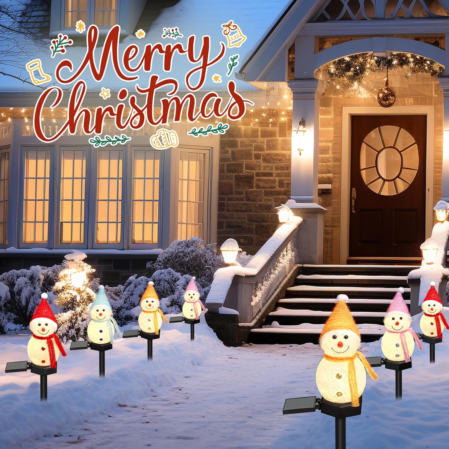 LED Snowman Solar Garden Light - Outdoor Power For Xmas Lights incelemesi ve fiyatı