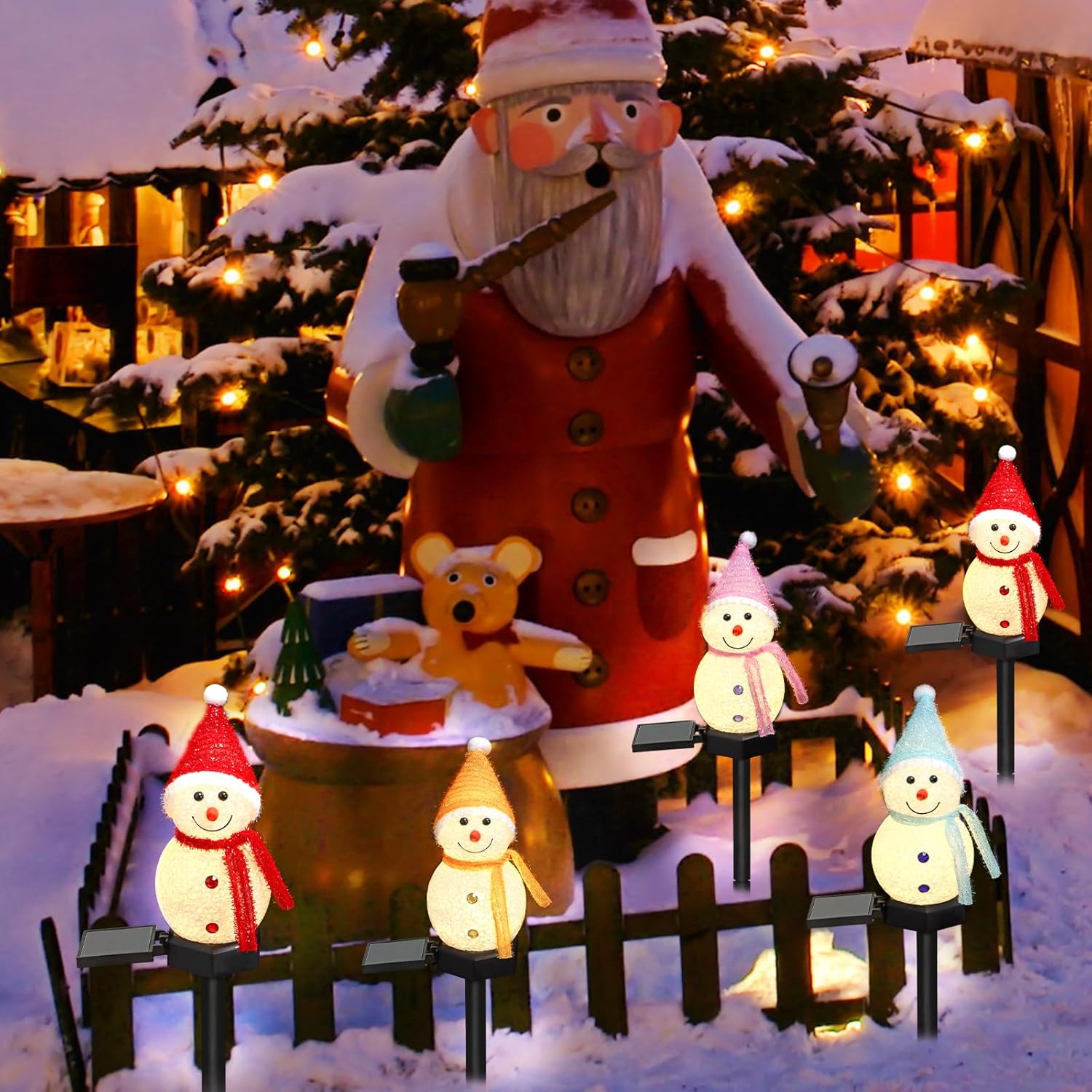 LED Snowman Solar Garden Light - Outdoor Power For Xmas Lights incelemesi ve fiyatı