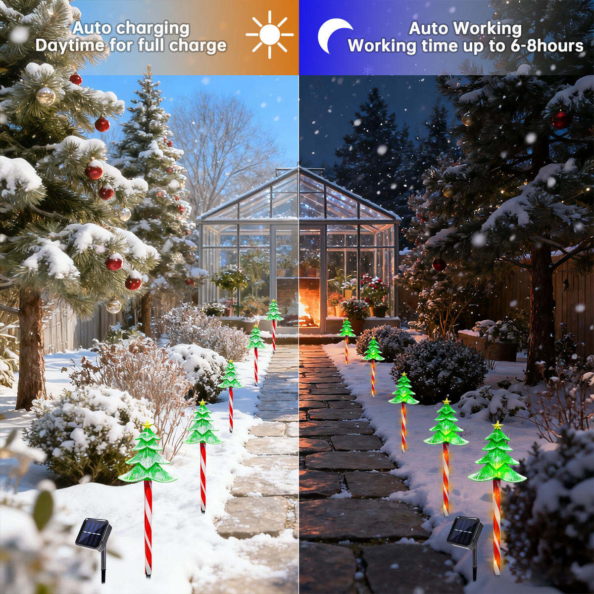 Pop 5pcs/set LED Xmas Tree Dec - Outdoor Power For Xmas Lights incelemesi ve fiyatı