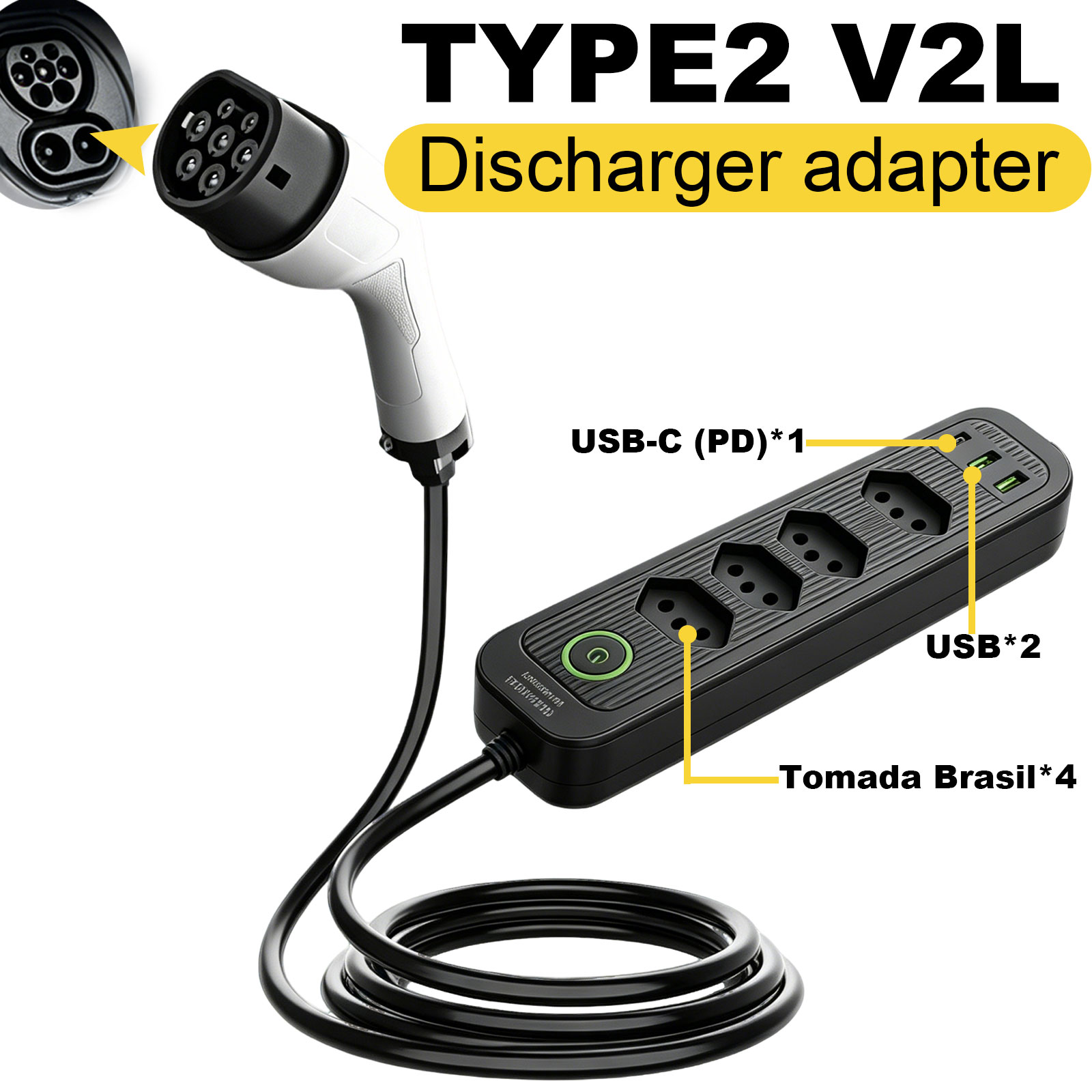 Type2 V2L Discharge Adapter 16 - Outdoor Power Wash incelemesi ve fiyatı