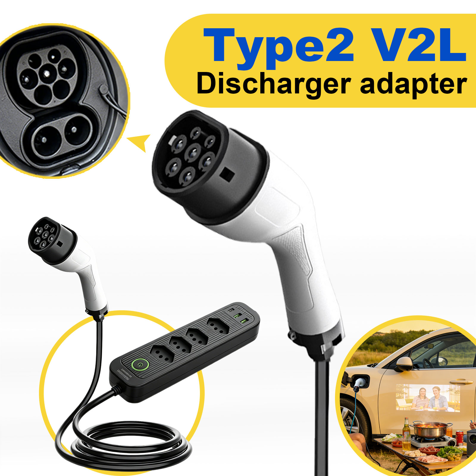 Type2 V2L Discharge Adapter 16 - Outdoor Power Wash incelemesi ve fiyatı