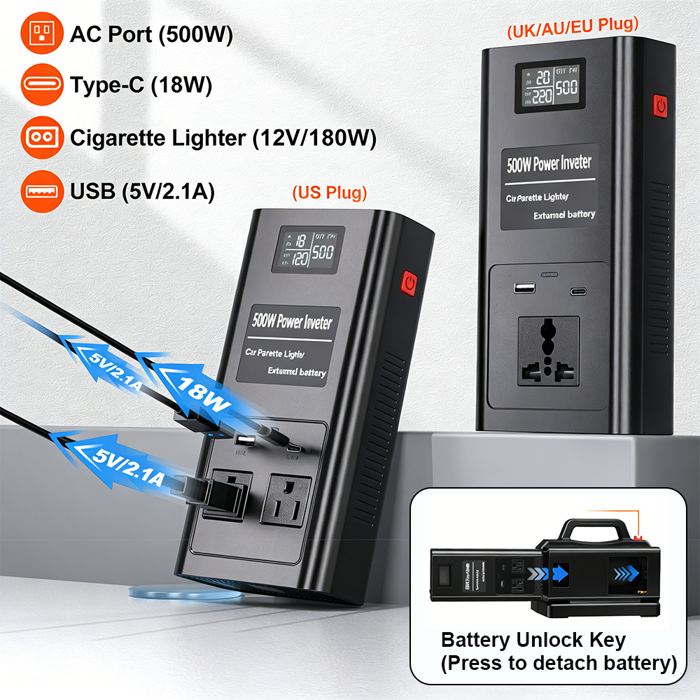 2-Ports 500W Power Inverter fo - Outdoor Power Vac incelemesi ve fiyatı