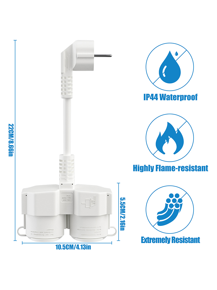 EU Extension Cable with 2 Schu - Outdoor Power Vac incelemesi ve fiyatı