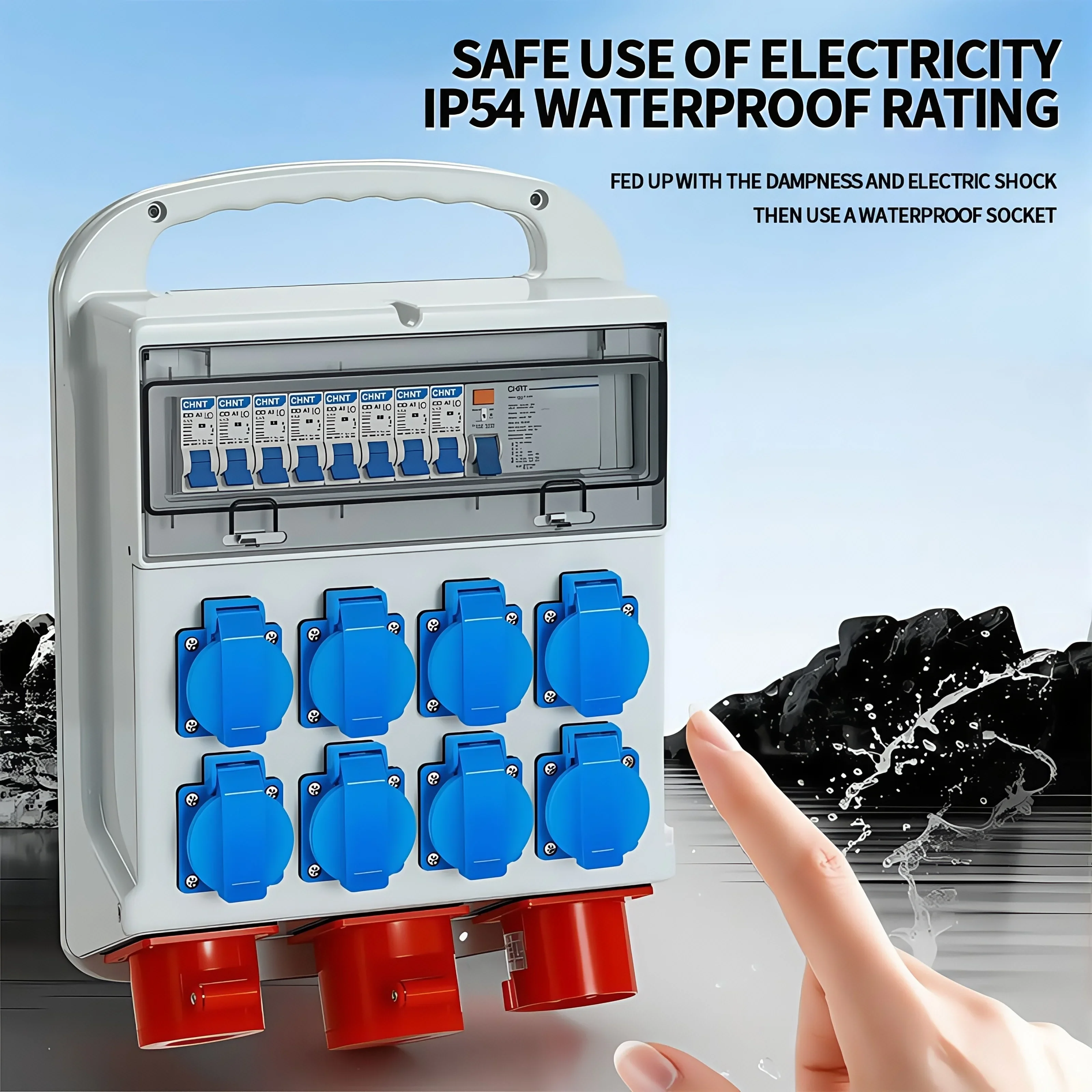 IP54 16A Waterproof Industrial - Outdoor Power Outlet Waterproof incelemesi ve fiyatı