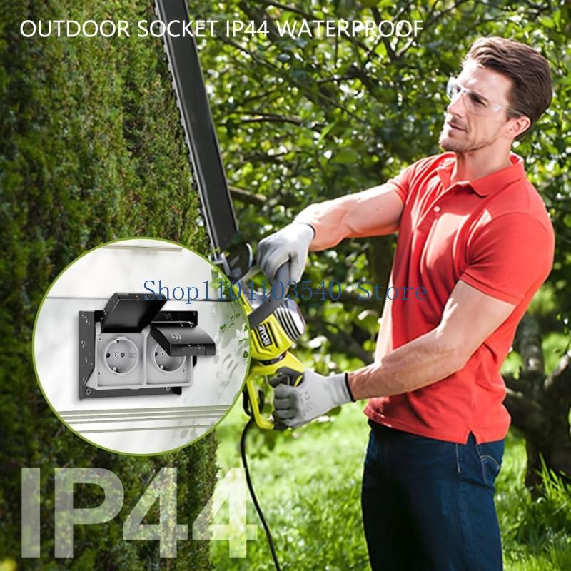 02DC 2 Gang Waterproof Outlet  - Outdoor Power Outlet Waterproof incelemesi ve fiyatı