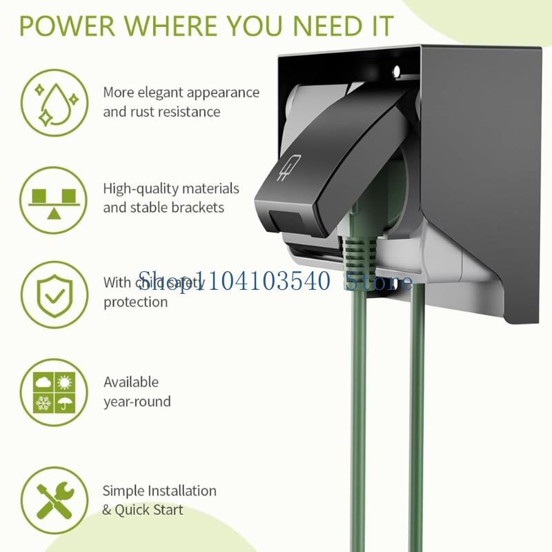 02DC 2 Gang Waterproof Outlet  - Outdoor Power Outlet Waterproof incelemesi ve fiyatı