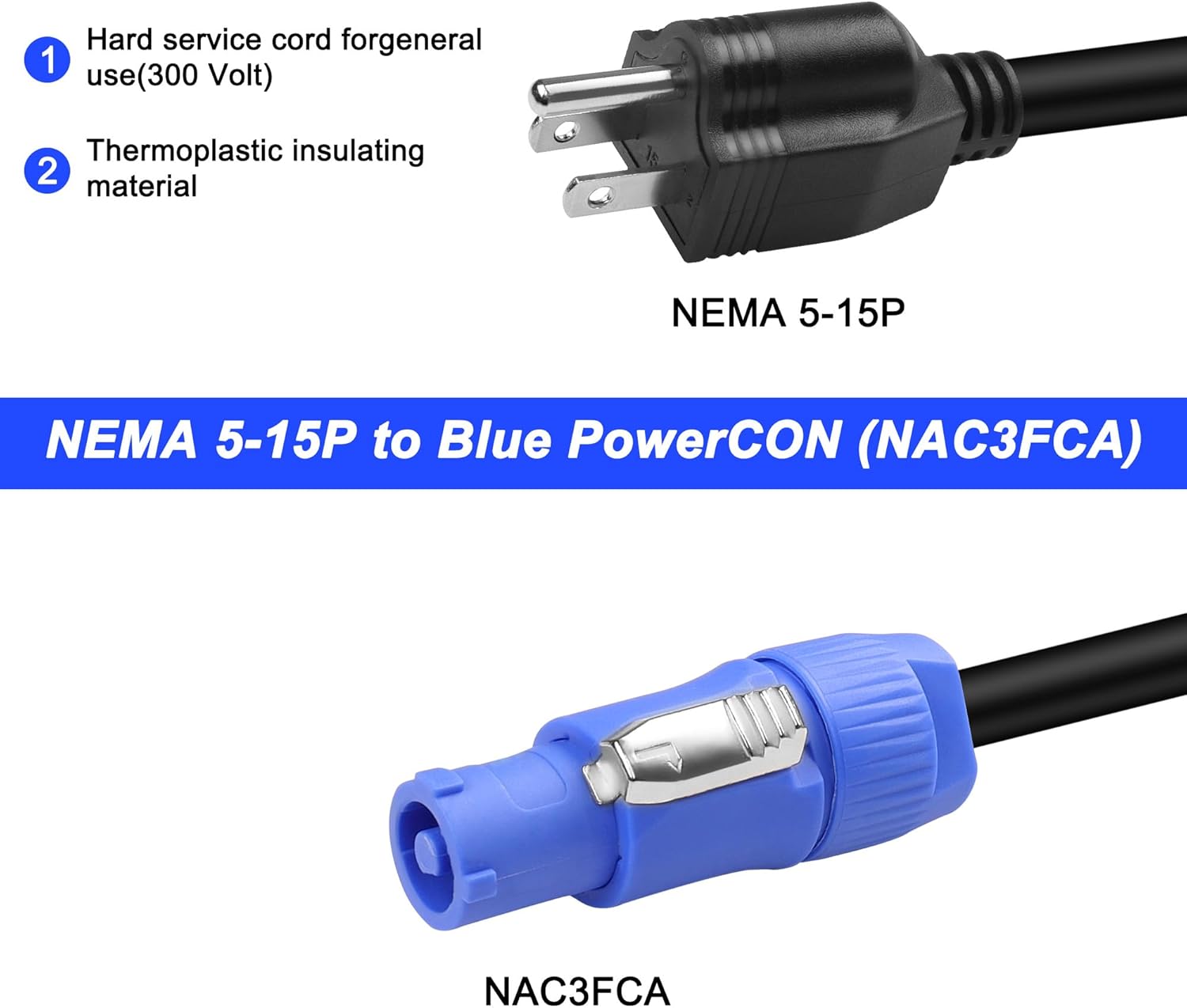 3-Prong NEMA 5-15P to PowerCON - Outdoor Power Vac incelemesi ve fiyatı