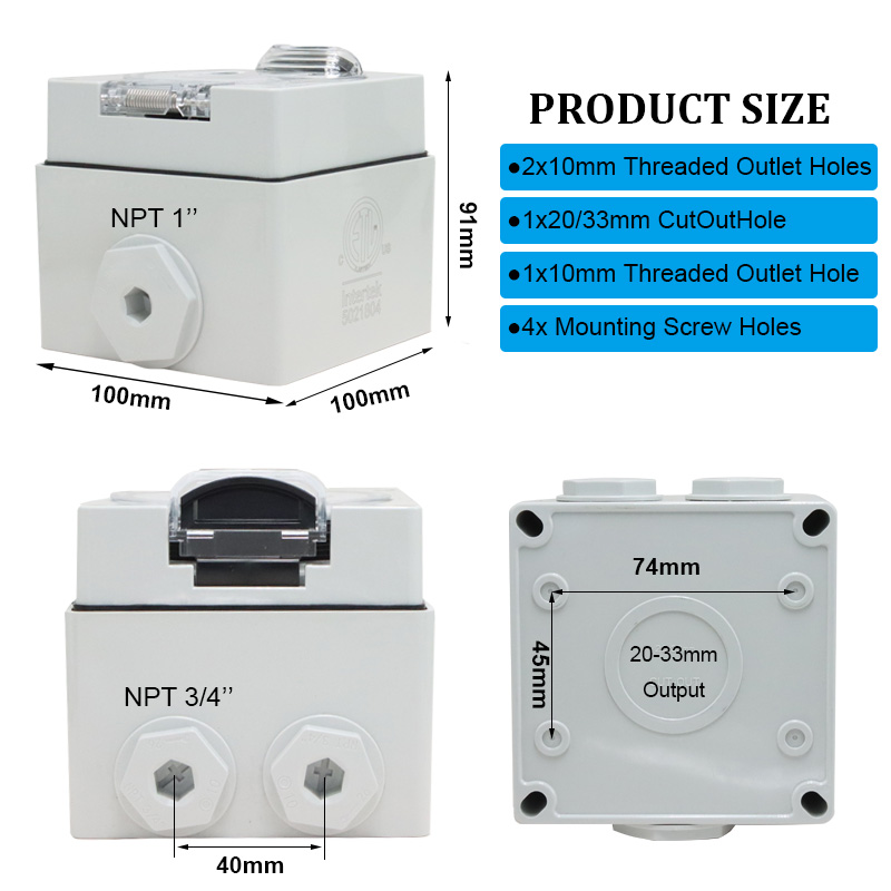 125/250V 20A Generator RV Powe - Outdoor Power Receptacle Box incelemesi ve fiyatı