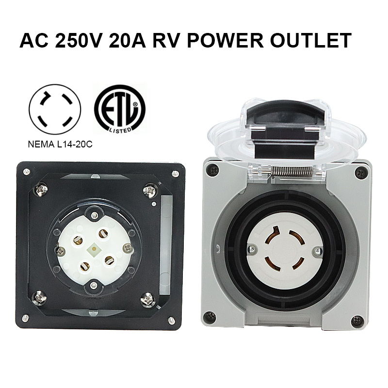 125/250V 20A Generator RV Powe - Outdoor Power Receptacle Box incelemesi ve fiyatı