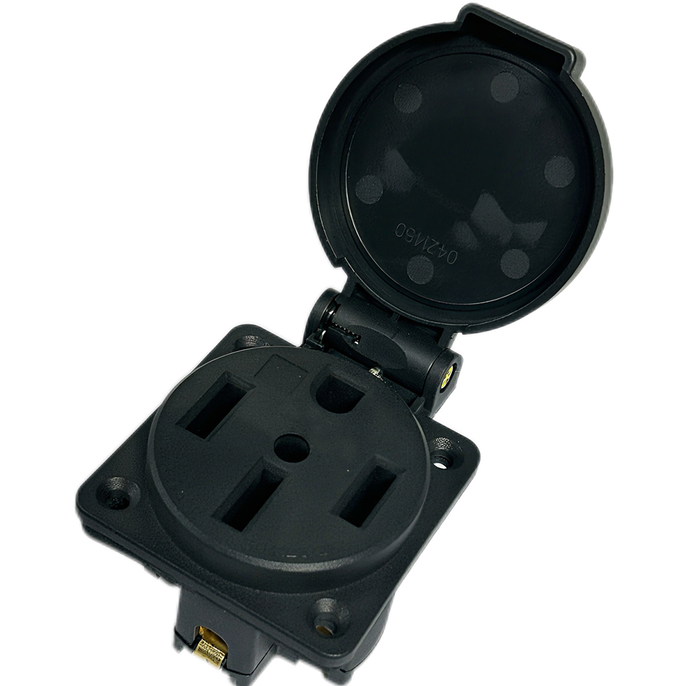 Black Waterproof 50 Amp Genera - Outdoor Power Receptacle Box incelemesi ve fiyatı