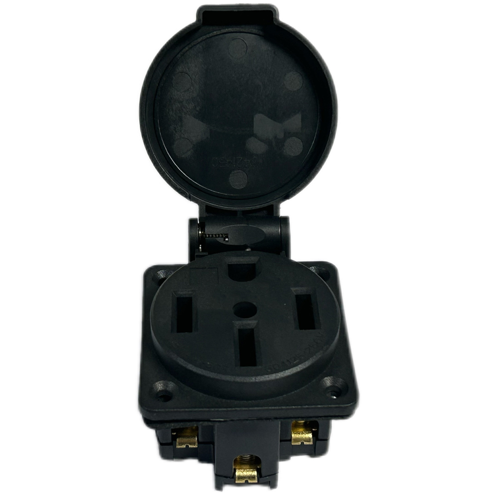 Black Waterproof 50 Amp Genera - Outdoor Power Receptacle Box incelemesi ve fiyatı