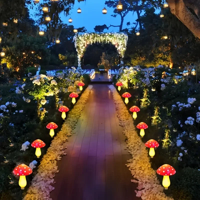 Solar-Powered LED Mushroom Lig - Outdoor Power For Christmas Lights incelemesi ve fiyatı