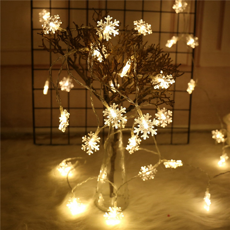 3X 20LED Snowflake String Ligh - Outdoor Power For Xmas Lights incelemesi ve fiyatı