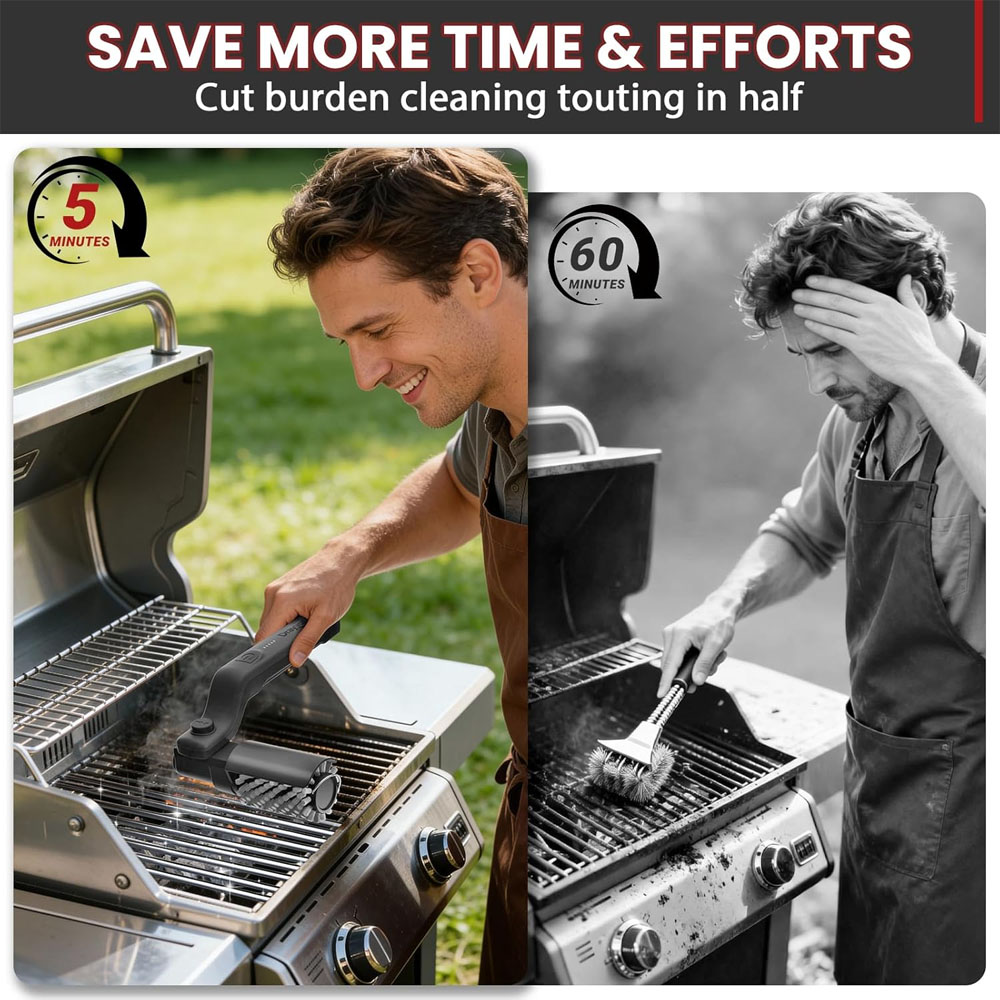 Electric Grill Brush Rechargea - Outdoor Power Brush incelemesi ve fiyatı