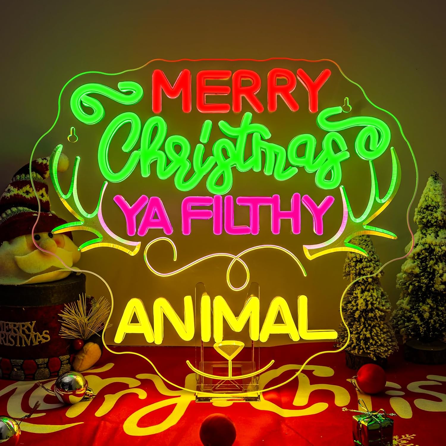 Reindeer Christmas Neon Sign U - Outdoor Power For Xmas Lights incelemesi ve fiyatı