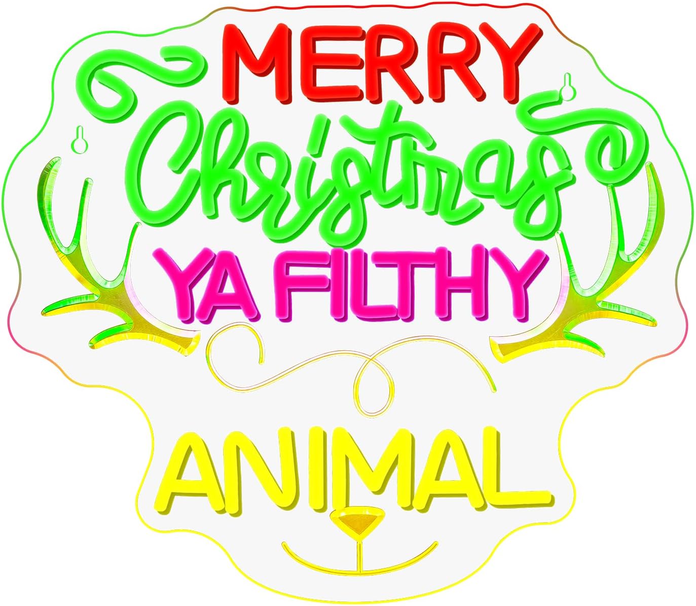 Reindeer Christmas Neon Sign U - Outdoor Power For Xmas Lights incelemesi ve fiyatı