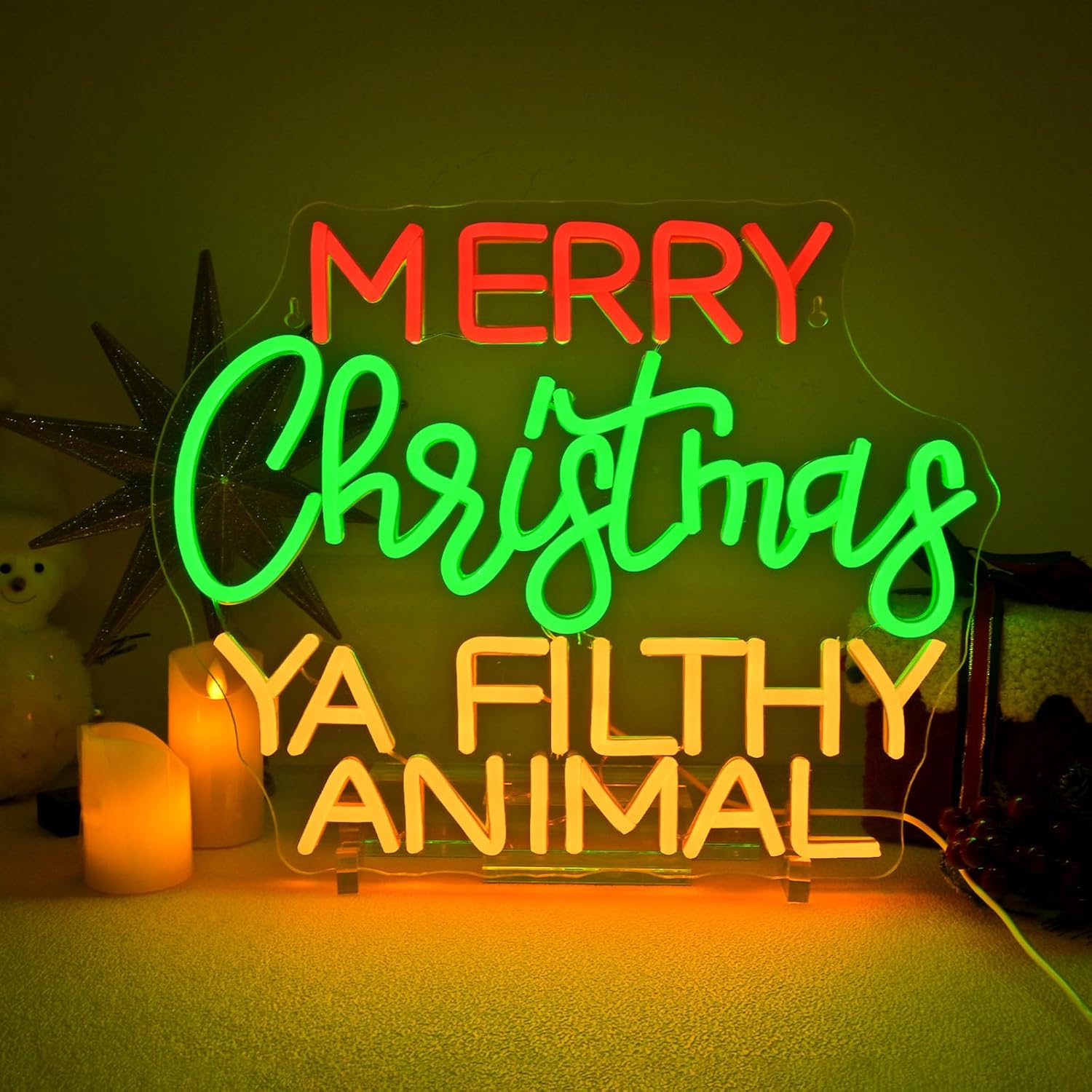Reindeer Christmas Neon Sign U - Outdoor Power For Xmas Lights incelemesi ve fiyatı