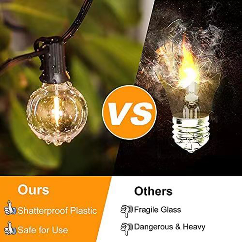 Outdoor 40LED G40 Bulbs Weddin - Outdoor Power For Christmas Lights incelemesi ve fiyatı