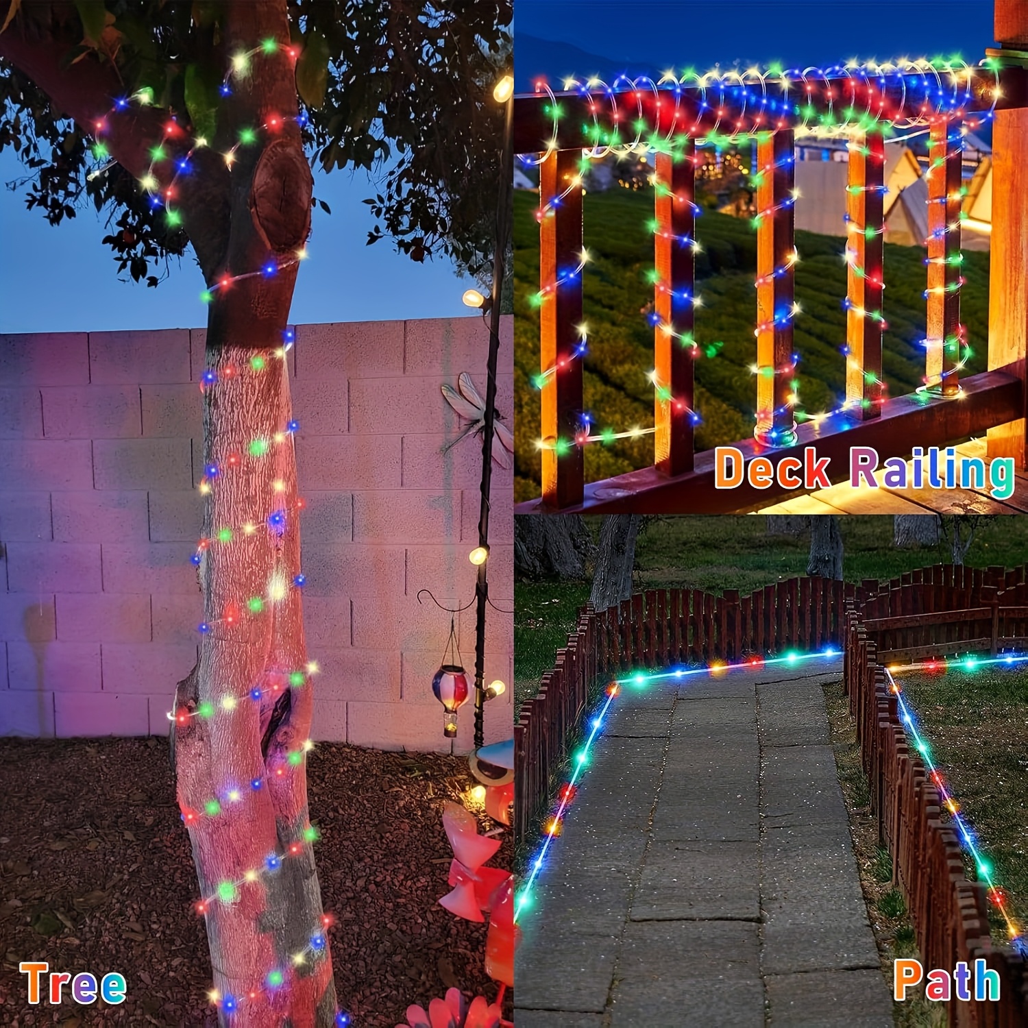 Solar Rope Light 8 Mode Waterp - Outdoor Power For Xmas Lights incelemesi ve fiyatı