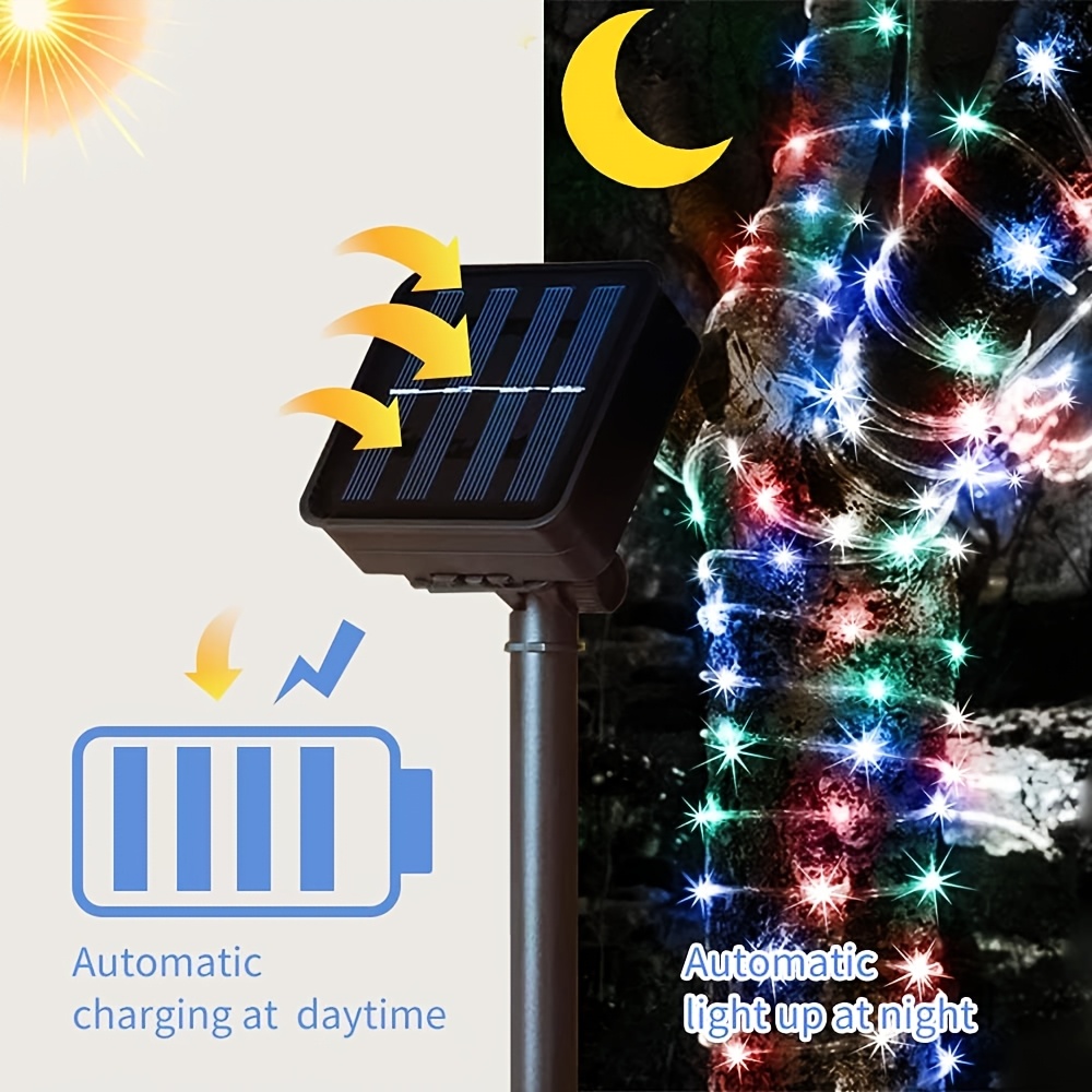 Solar Rope Light 8 Mode Waterp - Outdoor Power For Xmas Lights incelemesi ve fiyatı