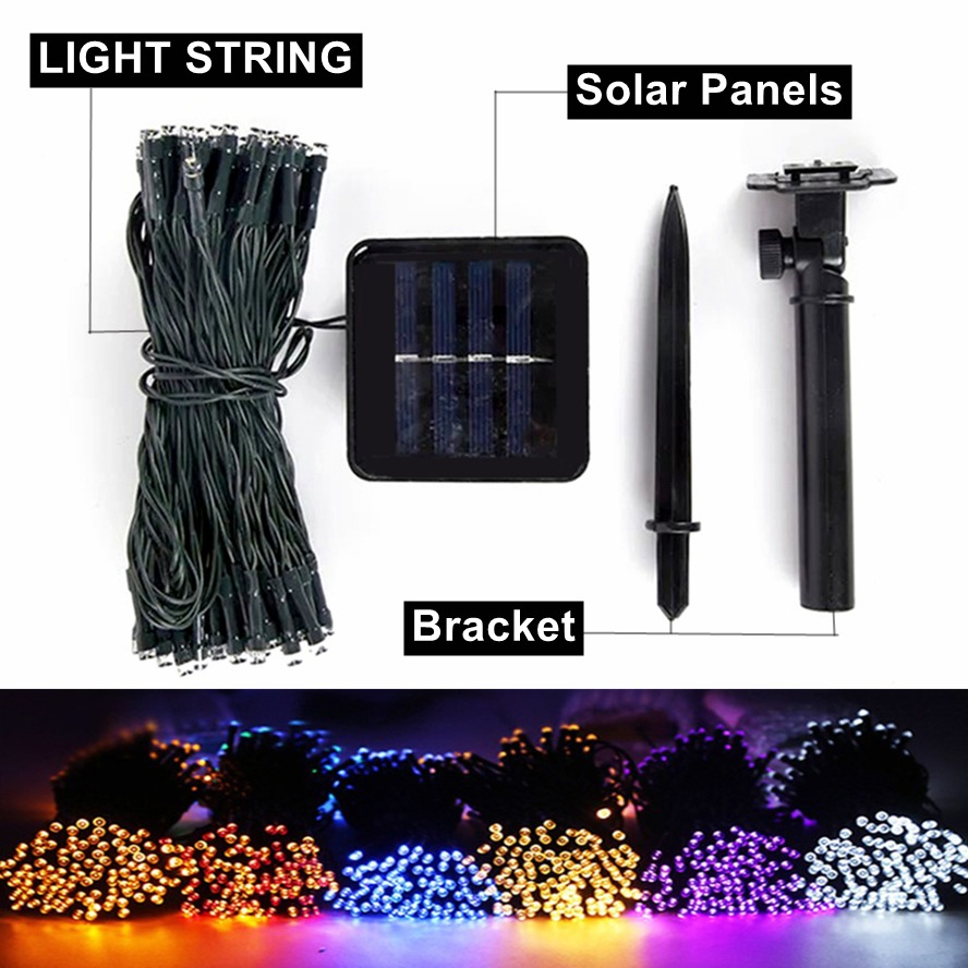 32m 22m 8 Modes LED Solar Stri - Outdoor Power For Christmas Lights incelemesi ve fiyatı