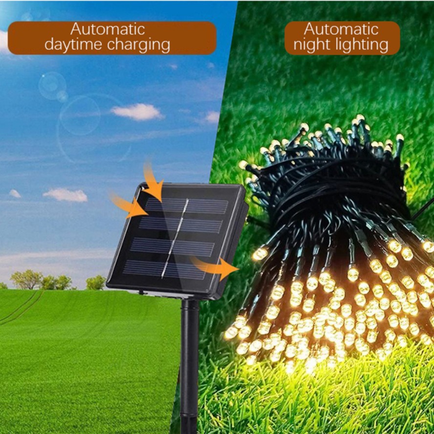32m 22m 8 Modes LED Solar Stri - Outdoor Power For Christmas Lights incelemesi ve fiyatı