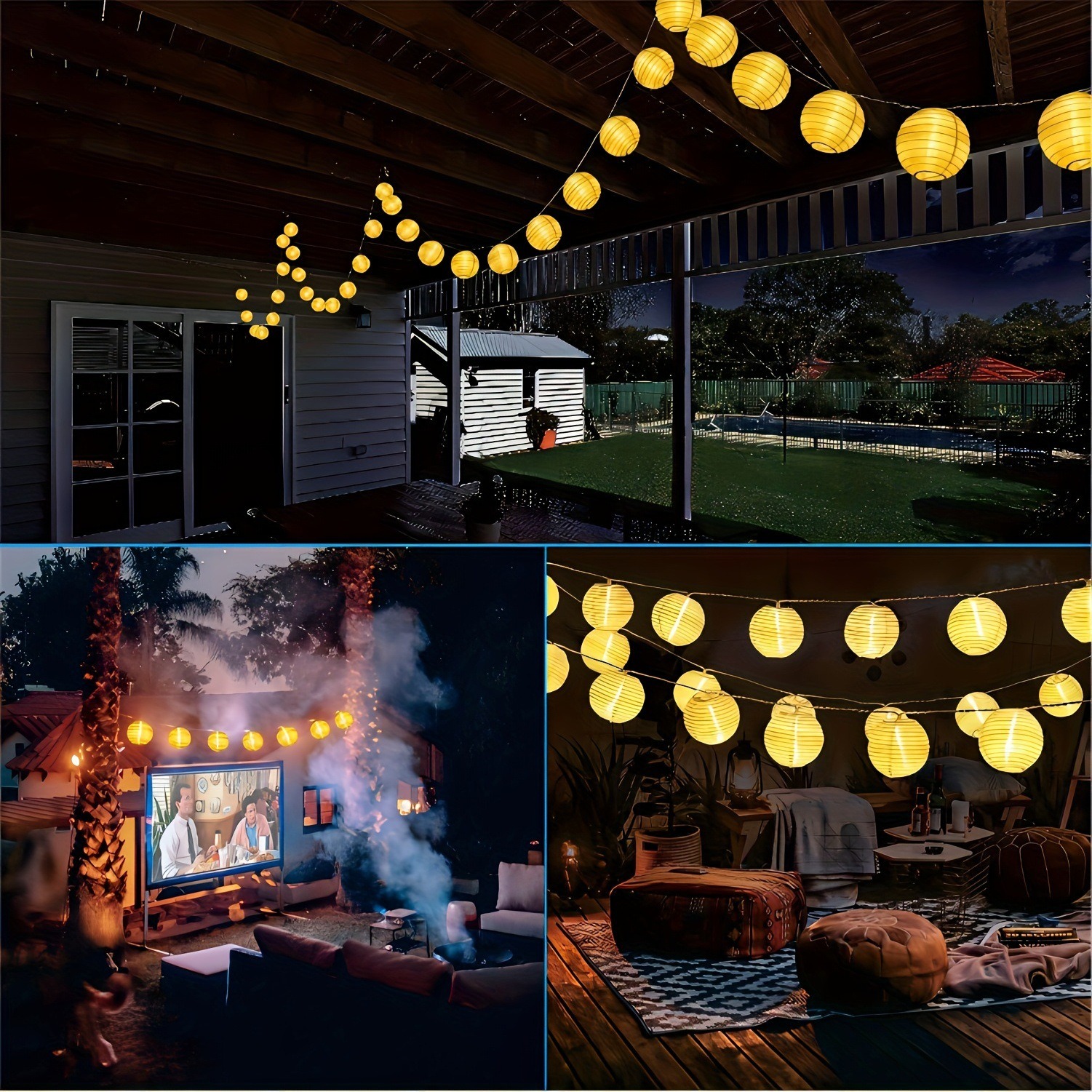 LED Solar Lantern String Light - Outdoor Power For Christmas Lights incelemesi ve fiyatı